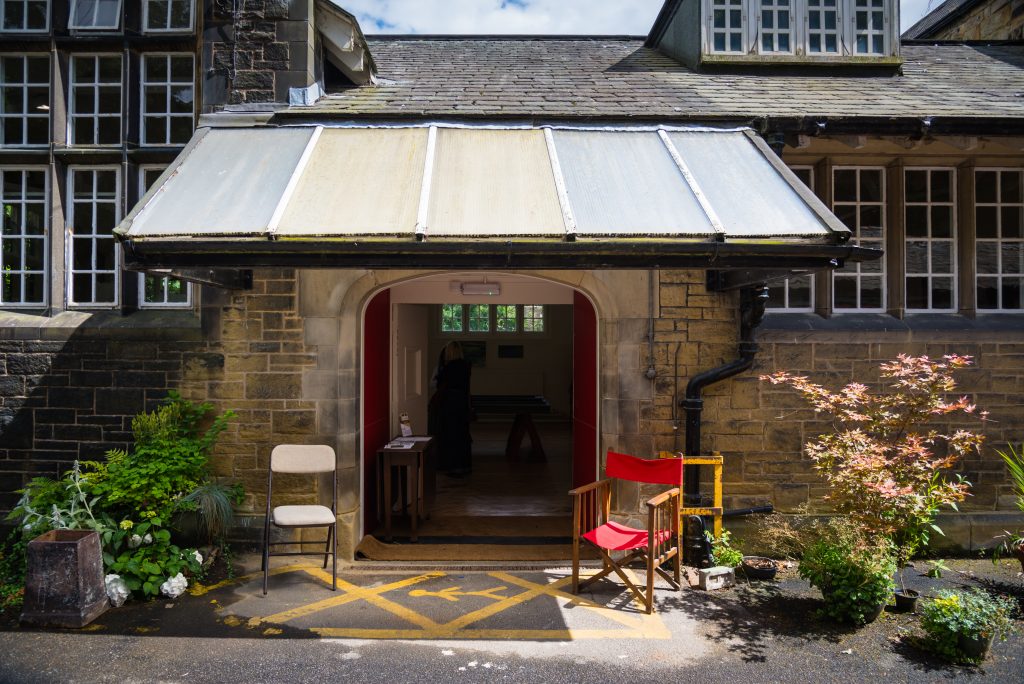 Entrance to the former postal sorting office in Todmorden